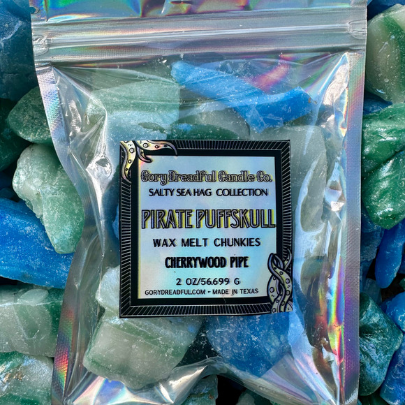 Pirate Puffskull Wax Melt Chunkies - Weathered Pipe Scent - Picture 4 of 6